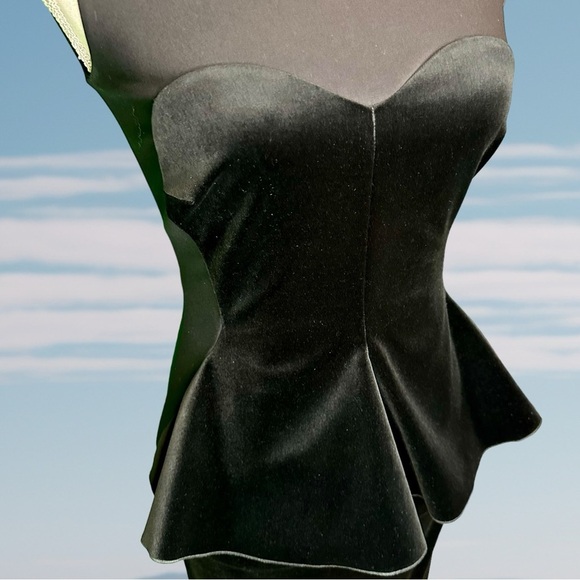 Stella McCartney Fall 2011 RTW Black Velvet Peplum Bodycon Dress Size 2 - Picture 8 of 16